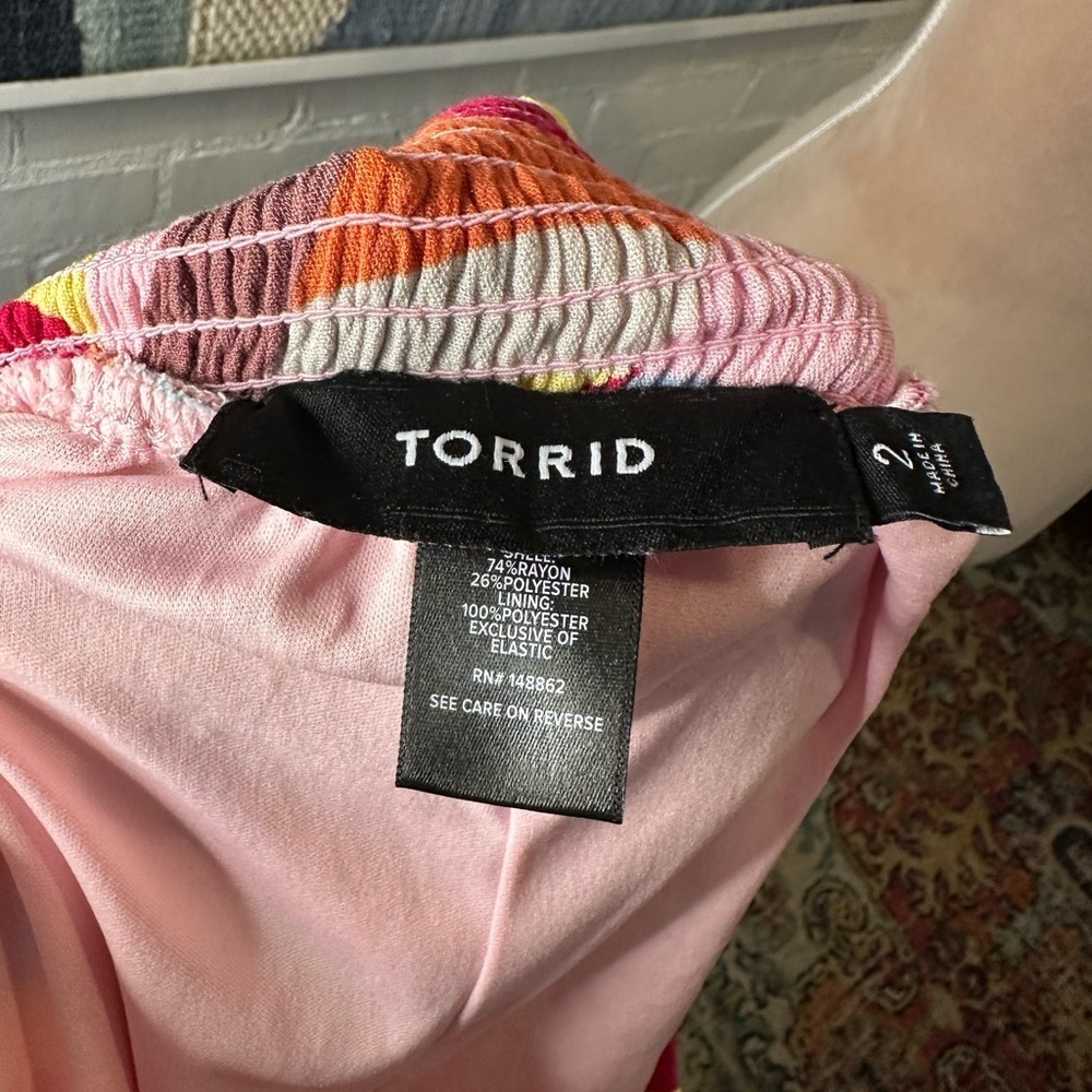 Torrid Bold Colorful Layered Ruffle Shorts - Picture 10 of 11